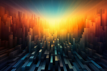 Gradients, flowy lines in some form of hieroglyphics, in the style of matrix but organized in proper symmetrical ai generative