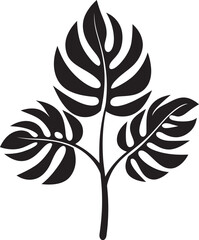 Vibrant Jungle Bloom Vector Design Island Paradise Petal Black Icon