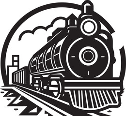 Historic Transport Lines Vector Black Design Black Vector Vintage Rails Icon