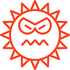 Moody Sun Emoticon
