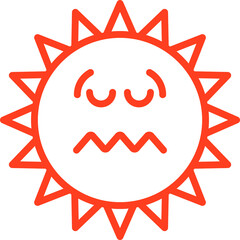 Nervous Sun Emoticon
