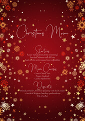 Fototapeta na wymiar Elegant Christmas menu design