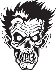 Zombies Unraveled Theme Crazy Skull Zombies Rebellion Vector Design