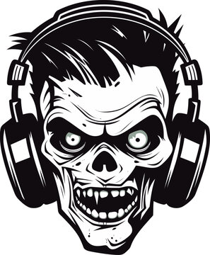 recommend clip art: Zombie DJ Meltdown Vector Icon Cryptic Beat Dropper Zombie Vector