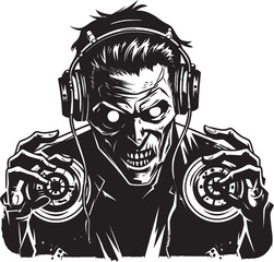 Macabre Mix Master Zombie Vector Zombie DJ Resonance Vector Design