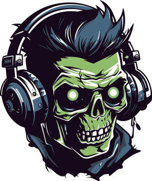 recommend clip art: Zombie DJ Sonic Surge Zombie Vector Zombie Dancefloor Ecstasy Vector Design
