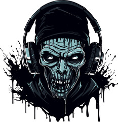 Undead Flow Hip Hop Zombie Vector Zombie Beatsmiths Hip Hop Style Vector