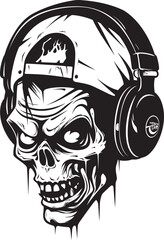 Zombie Rhyme Tactics Hip Hop Style Dreadful Beats Zombie Hip Hop Vector