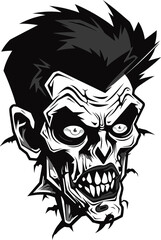 Zombie Mascot Impression Vector Design Macabre Mascot Zombie Vector Icon