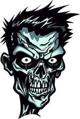 Terrifying Zombie Impression Vector Mascot Zombie Character Mascot Vector Design