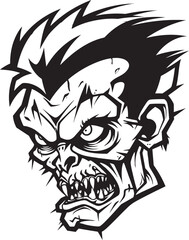 Decayed Mascot Zombie Vector Icon Zombie Character Mascot Vector Representation