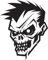 Ghastly Mascot Zombie Vector Icon Zombie Spirit Guide Vector Mascot Design