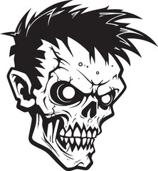 ZomPals Zombie Mascot Vector Icon Spectral Spirit Zombie Mascot Vector