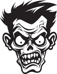 Zombie Pal Mascot Vector Illustration Eerie Zombie Emblem Mascot Vector Design