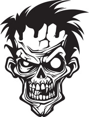 Cadaver Comrade Zombie Mascot Icon Zombie Cohort Mascot Vector