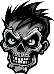 Zombie Friend Mascot Vector Design Cadaver Comrade Zombie Mascot Icon