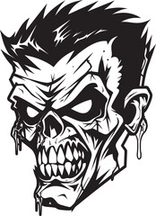 Spectral Spirit Zombie Mascot Icon Undead Buddy Zombie Mascot Vector