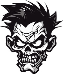 Macabre Mascot Zombie Vector Zombie Companion Mascot Vector