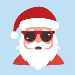 Santa Wearing Shades  Vector Illustration for a Cool Christmas