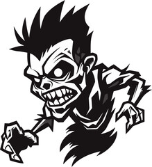 Eerie Zombie Emblem Mascot Vector Design ZomPals Zombie Mascot Icon