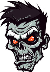 Undead Buddy Zombie Mascot Icon Zombie Comrade Mascot Vector Graphic