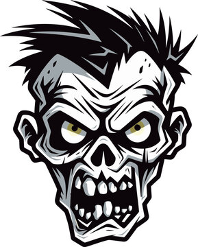 Eerie Ally Zombie Mascot Image Zombie Buddy Mascot Vector Graphic