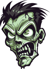 Macabre Mascot Zombie Vector Artwork Ghastly Guide Zombie Mascot Vector