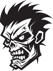 Ghastly Guide Zombie Mascot Vector Eerie Buddy Zombie Mascot Icon