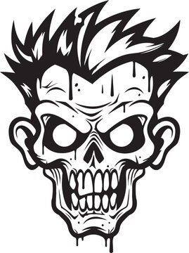 Zombie Comrade Mascot Vector Graphic Ghastly Guide Zombie Mascot Image