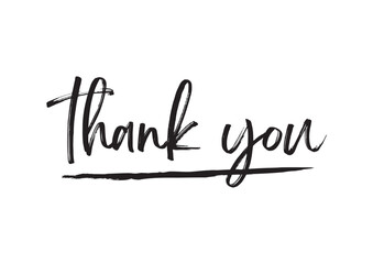 Thank you text calligraphy vector eps 10.