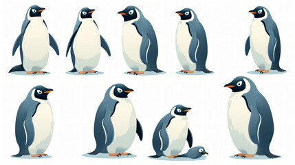 Set of penguins