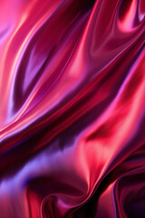 Obraz premium Holographic iridescent foil texture. Dark red, maroon and burgundy pastel and gradient colors. Modern and futuristic design, feeling of luxury and sophistication.