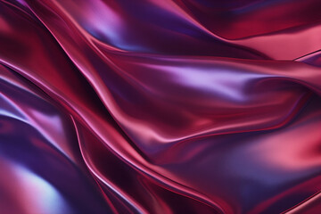 Obraz premium Holographic iridescent foil texture. Dark red, maroon and burgundy pastel and gradient colors. Modern and futuristic design, feeling of luxury and sophistication.