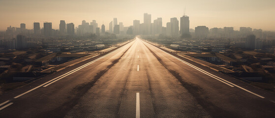 Fototapeta premium The road runway