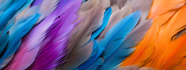 Intricate Multicolored Plumage Study