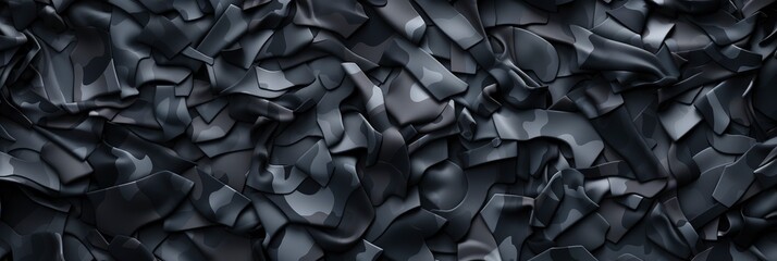 Camouflage Pattern Trendy Dark Gray Fabric , Banner Image For Website, Background, Desktop Wallpaper
