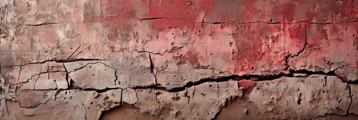 Cement Red Plaster Wall Have Rough , Banner Image For Website, Background, Desktop Wallpaper