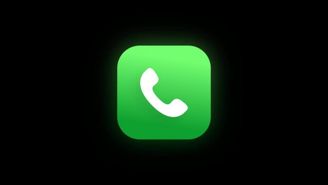 Call interface icon. Animation on a transparent background 2 in 1. Alpha channel.