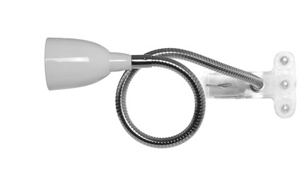 Modern flexible led lamp for reading books isolated on white, clipping path