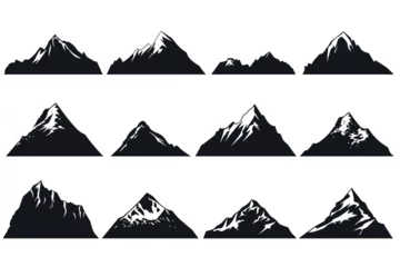 Fotobehang set of mountain icons © Nadia