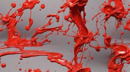 red paint splash isolated