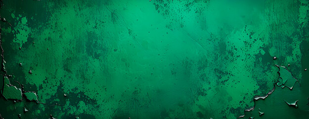 Light green grunge wall background. Banner format.