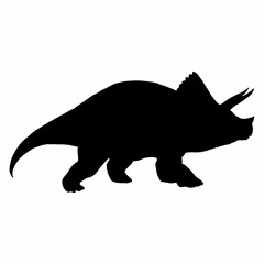 black silhouette of a dinosaur or ancient animal