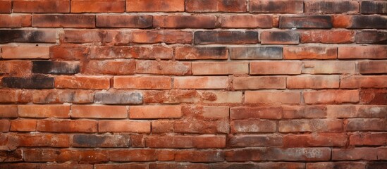 Red brick wall texture for old interior design masonry pattern panorama