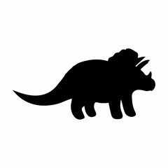 black silhouette of a dinosaur or ancient animal