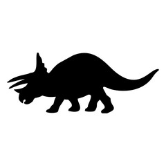 black silhouette of a dinosaur or ancient animal