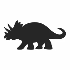 Crédence de cuisine en verre imprimé Dinosaures black silhouette of a dinosaur or ancient animal