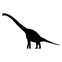 black silhouette of a dinosaur or ancient animal