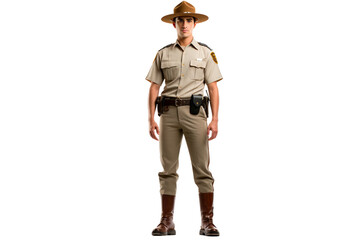 Park Conservation Officer View isolated on transparent background