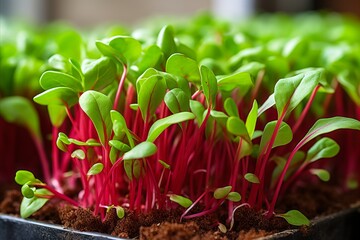Captivating and enriching microgreens  a visual feast of vibrant colors and exquisite textures
